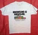 Browsing is Arousing(TM) White T-Shirt