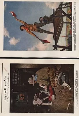 FOUR COLOR PLATES/ BOYS WILL BE - MEN/ RED CROSS MAGAZINE NOVEMBER 1918Rockwell (Illust.), Norman, Illust. by: Norman  Rockwell