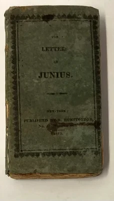 Letters of Junius, TheJunius (pseudonym) 