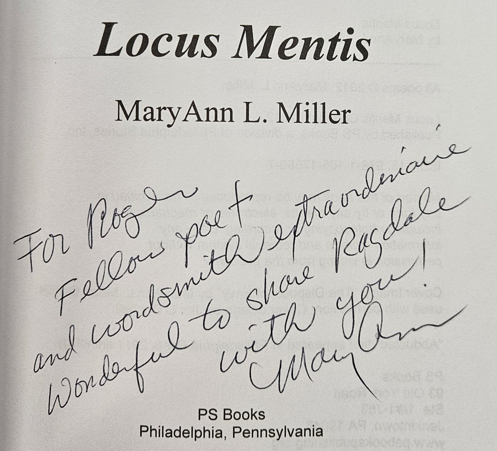 Locus Mentis: Poems [INSCRIBED COPY] by: Miller, MaryAnn L.