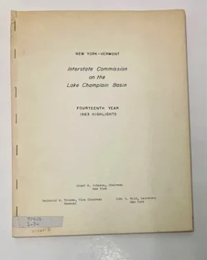 New York-Vermont Interstate Commission on the Lake Champlain Basin, Fourteenth Year 1963 HighlightsJohnson, Grant W.