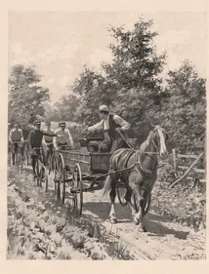 ORIG B&W SPORTING PRINT/ "RIGHT OF WAY"Frost (Illust.), A.B., Illust. by: A.B.  Frost