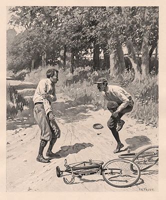 ORIG B&W SPORTING PRINT/ "SOMEBODY BLUNDERED"Frost (Illust.), A.B., Illust. by: A.B.  Frost