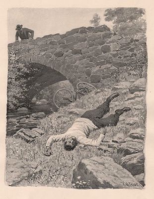 ORIG B&W SPORTING PRINT/ "THE END OF THE COAST"Frost (Illust.), A.B., Illust. by: A.B.  Frost