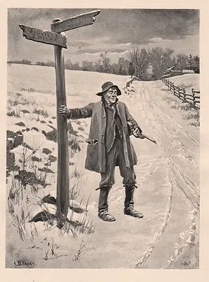 ORIG B&W SPORTING PRINT/ "WHY THE DANCE DIDN'T COME OFF"Frost (Illust.), A.B., Illust. by: A.B.  Frost