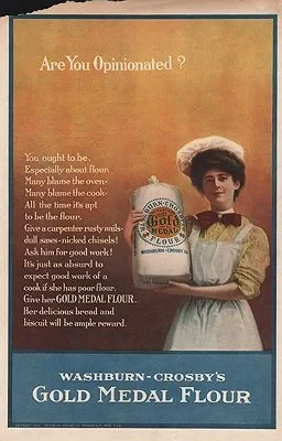 ORIG VINTAGE 1906 GOLD MEDAL FLOUR AD illustrator- N/A
