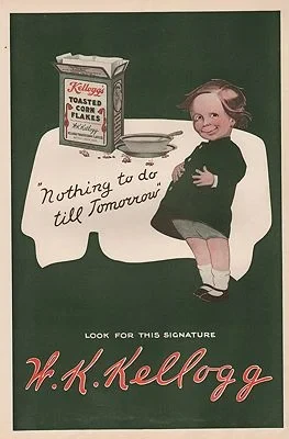 ORIG VINTAGE 1912 KELLOGG'S CORN FLAKES ADillustrator- N/A