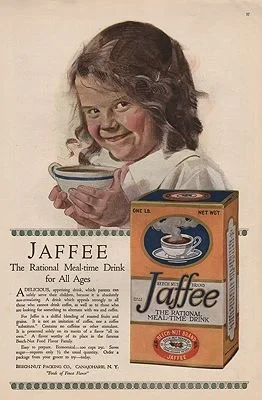 ORIG VINTAGE 1918 JAFFEE MEAL-TIME DRINK ADillustrator- N/A