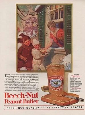 ORIG VINTAGE 1920s BEECH-NUT PEANUT BUTTER ADillustrator- N/A