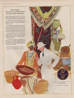 ORIG VINTAGE 1926 HEINZ COMPANY ADillustrator- Rene  Clarke