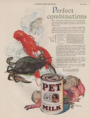 ORIG VINTAGE 1928 PET MILK ADillustrator- M.C.  Kaiser