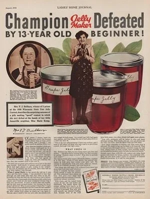 ORIG VINTAGE 1931 GENERAL FOODS CERTO ADillustrator- N/A