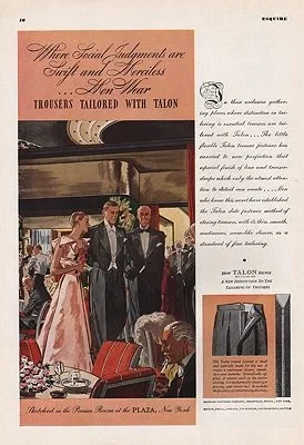 ORIG VINTAGE 1935 TALON ZIPPER ADillustrator- Leslie   Saalburg