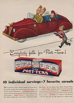 ORIG VINTAGE 1946 POST CEREAL ADillustrator- William   Steig