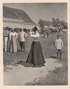 ORIG VINTAGE BOOK ILLUSTRATION/ WOMAN GOLFERFrost (Illust.), A.B., Illust. by: A.B.  Frost