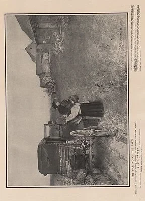 ORIG VINTAGE B&W PRINT/ THE PASSING OF THE FARMTaylor (Illust.), W.L., Illust. by: W.L.  Taylor