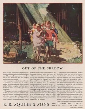 ORIG VINTAGE MAGAZINE AD - E.R. SQUIBB & SONS ADillustrator- Rico  Tomaso