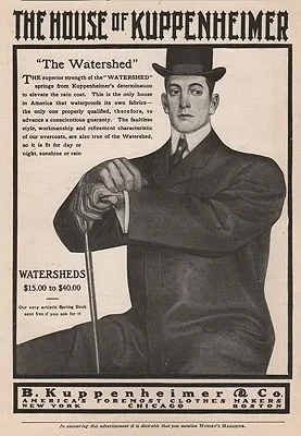 ORIG VINTAGE MAGAZINE AD = 1900s KUPPENHEIMER SUIT ADillustrator- N/A