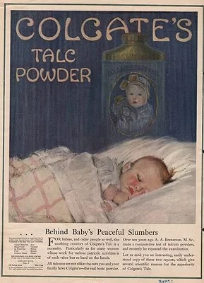 ORIG VINTAGE MAGAZINE AD / 1918 COLGATE'S TALC POWDER ADillustrator- N/A