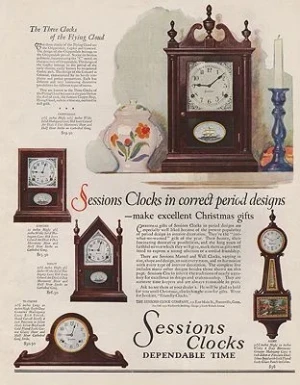 ORIG VINTAGE MAGAZINE AD / 1928 SESSIONS CLOCKS ADillustrator- N/A