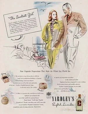 ORIG VINTAGE MAGAZINE AD / 1940 YARDLEY'S ENGLISH LAVENDER ADillustrator- N/A
