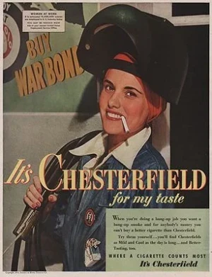 ORIG VINTAGE MAGAZINE AD / 1943 CHESTERFIELD CIGARETTES ADillustrator- N/A