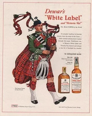 ORIG VINTAGE MAGAZINE AD / 1953 DEWAR'S WHISKEY ADillustrator- James  Williamson