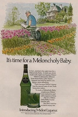 ORIG VINTAGE MAGAZINE AD / 1978 MIDORI MELON LIQUEUR ADillustrator- Charles  Saxon