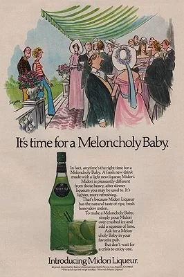 ORIG VINTAGE MAGAZINE AD / 1978 MIDORI MELON LIQUEUR ADillustrator- Charles  Saxon