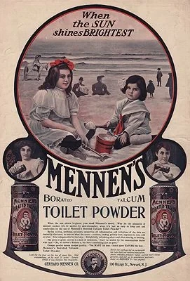 ORIG. VINTAGE MAGAZINE AD: 1894 MENNEN TALCUM POWDER ADillustrator- N/A