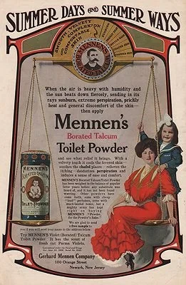 ORIG VINTAGE MAGAZINE AD/ 1906 MENNEN'S TALCUM POWDER ADN/A
