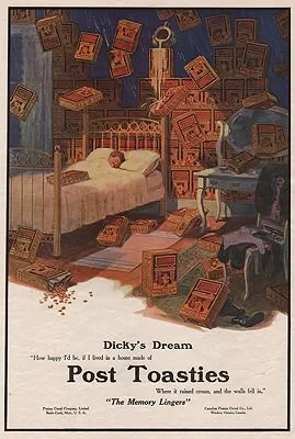 ORIG. VINTAGE MAGAZINE AD: 1912 POST TOASTIES CEREAL ADillustrator- N/A