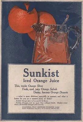 ORIG. VINTAGE MAGAZINE AD/ 1916 SUNKIST ORANGES ADillustrator- N/A