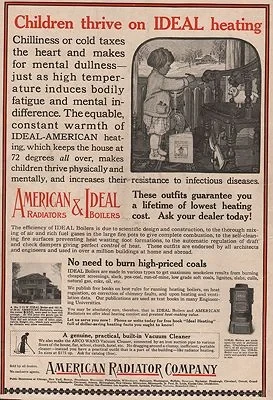 ORIG VINTAGE MAGAZINE AD/ 1917 AMERICAN RADIATOR CO. ADN/A
