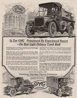 ORIG VINTAGE MAGAZINE AD/ 1917 GENERAL MOTORS TRUCK ADillustrator- N/A