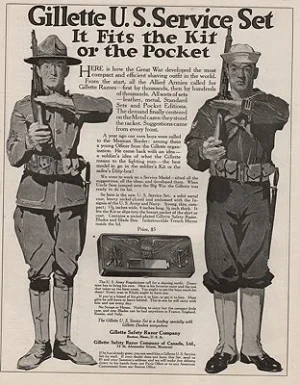 ORIG VINTAGE MAGAZINE AD/ 1917 GILLETTE SAFETY RAZOR ADillustrator- N/A