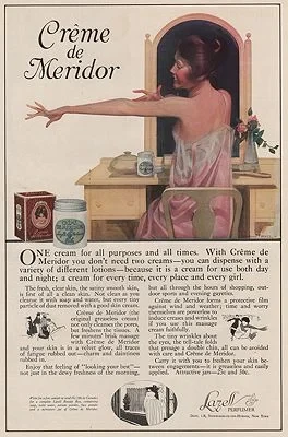ORIG VINTAGE MAGAZINE AD/ 1918 CREME DE MERIDOR ADillustrator- Cushman  Parker
