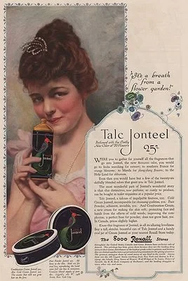 ORIG VINTAGE MAGAZINE AD/ 1918 TALC JONTEEL ADillustrator- N/A