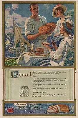 ORIG. VINTAGE MAGAZINE AD/ 1919 FLEISCHMANN'S YEAST ADillustrator- F. Luis  Mora