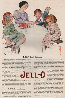 ORIG. VINTAGE MAGAZINE AD: 1919 JELL-O ADillustrator- Rose  O'Neill