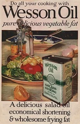 ORIG VINTAGE MAGAZINE AD/ 1919 WESSON OIL ADillustrator- Linn  Ball