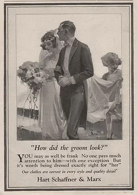 ORIG VINTAGE MAGAZINE AD/ 1922 HART SCHAFFNER & MARXillustrator- S.N.  Abbott