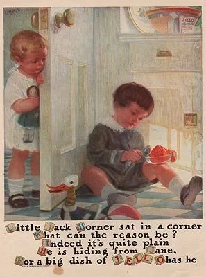 ORIG. VINTAGE MAGAZINE AD: 1922 JELL-O ADillustrator- Linn  Ball