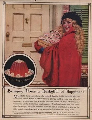 ORIG. VINTAGE MAGAZINE AD: 1922 JELL-O ADillustrator- Norman  Price