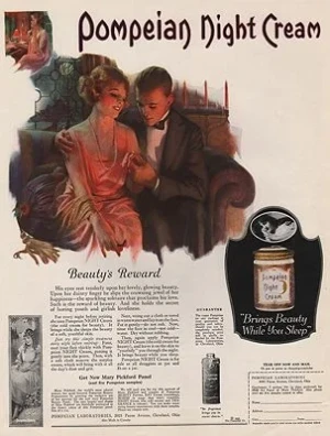 ORIG VINTAGE MAGAZINE AD/ 1922 POMPEIAN NIGHT CREAM ADillustrator- N/A