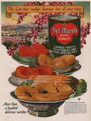 ORIG VINTAGE MAGAZINE AD/ 1923 DEL MONTE ADillustrator- N/A