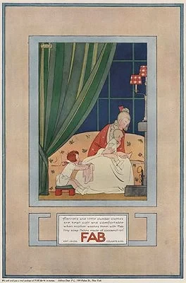 ORIG VINTAGE MAGAZINE AD/ 1923 FAB SOAP FLAKES ADillustrator- Henriette Willebeek  La Mair (Saida)