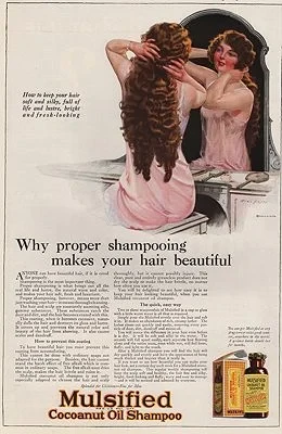 ORIG VINTAGE MAGAZINE AD/ 1923 MULSIFIED SHAMPOO ADillustrator- Will  Grefe