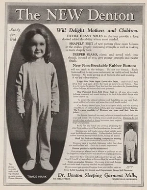 ORIG VINTAGE MAGAZINE AD/ 1924 DR. DENTON SLEEPWEAR ADillustrator- N/A