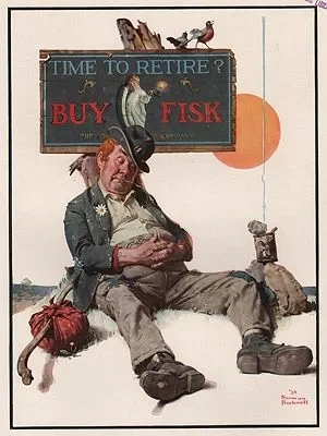 ORIG VINTAGE MAGAZINE AD/ 1924 FISK RUBBER COMPANY ADillustrator- Norman  Rockwell